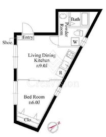 THE ONE Ichigaya 502 間取り図