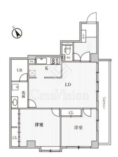 リエール市ヶ谷 2階 間取り図