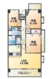 パークハウス木場公園 4階 間取り図