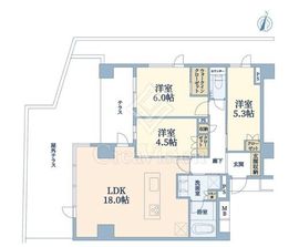 ザ・ライオンズ大岡山 1階 間取り図