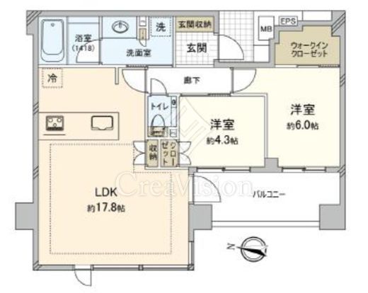 ザ・ライオンズ大岡山 2階 間取り図