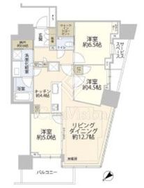 プラウドタワー相模大野クロス 16階 間取り図