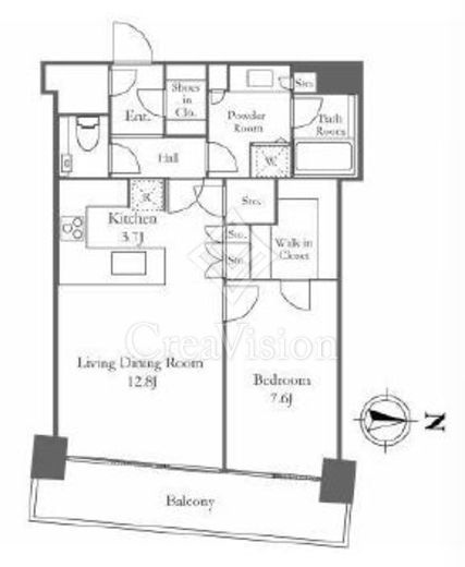 M.M.TOWERS FORESIS (エムエムタワーズフォレシス) 8階 間取り図