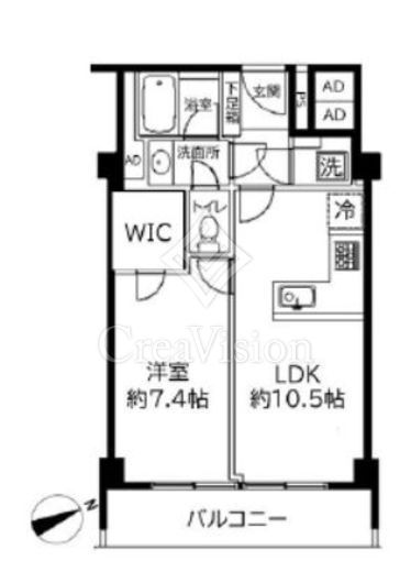 有栖川ナショナルコート 6階 間取り図