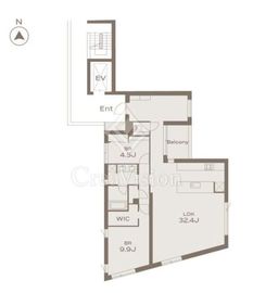 THE GRANDUO KAMIMEGURO 301 間取り図