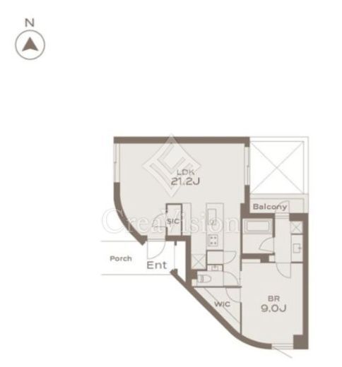 THE GRANDUO KAMIMEGURO 202 間取り図