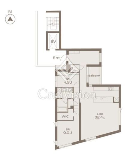 THE GRANDUO KAMIMEGURO 401 間取り図