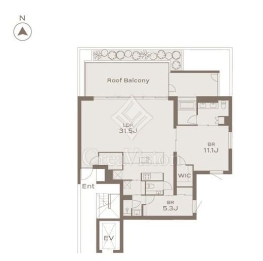 THE GRANDUO KAMIMEGURO 402 間取り図