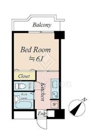 築地永谷コーポラス 6階 間取り図