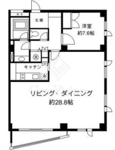 H&M南青山イースト 205 間取り図