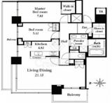 ザ・パークハウス晴海タワーズ クロノレジデンス 43階 間取り図