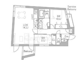 グランデュオ千歳船橋7 (GranDuo Chitosehunabashi7) 203 間取り図