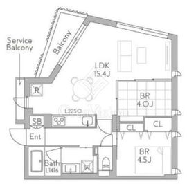 グランデュオ千歳船橋7 (GranDuo Chitosehunabashi7) 205 間取り図