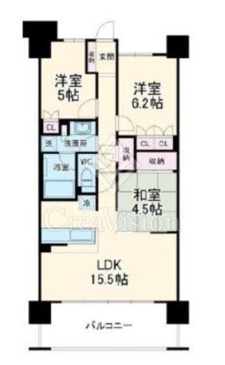 ライオンズ茅ヶ崎ザ・アイランズ 8階 間取り図