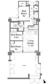 ザ・パークハウス代々木大山レジデンス 1階 間取り図