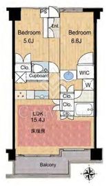 グローリオ目黒不動前 2階 間取り図