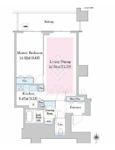 中野ステーションレジデンス 1907 間取り図