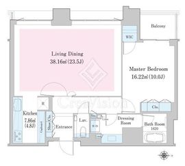 中野ステーションレジデンス 3606 間取り図