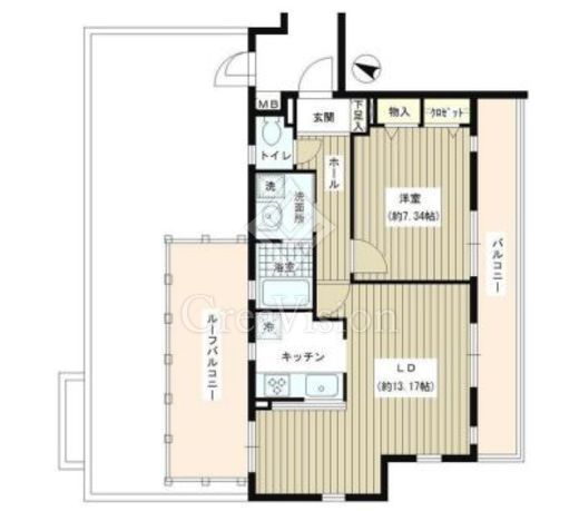 洗足第2マンション 405 間取り図