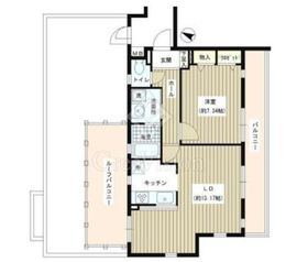 洗足第2マンション 405 間取り図