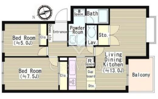リンズハウス 203 間取り図