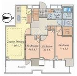 HARUMI FLAG PARK VILLAGE T棟 (晴海フラッグ パークヴィレッジ T棟) 41階 間取り図