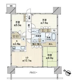 東京ミッドベイ勝どき 14階 間取り図