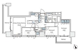 パークタワー大森 14階 間取り図