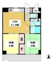 ロイヤルフラット野毛山壱番館 902 間取り図