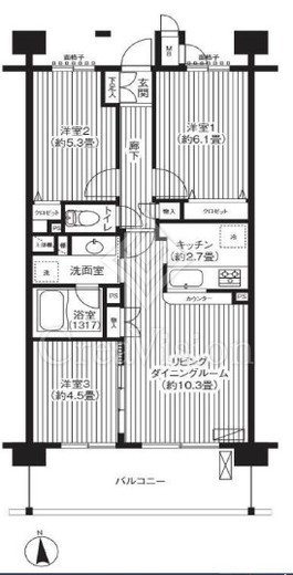 ピエス綱島 518 間取り図