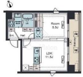 ラグゼナ平和島 12階 間取り図