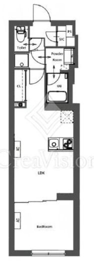 CREATIF東日暮里 (クレアティフ東日暮里) 103 間取り図