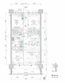 クレヴィア横浜沢渡 2階 間取り図