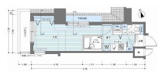 レジディア銀座東 1404 間取り図