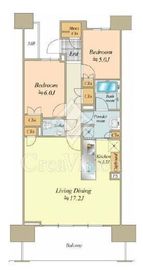 HARUMI FLAG SUN VILLAGE (晴海フラッグ サンヴィレッジ) 2階 間取り図