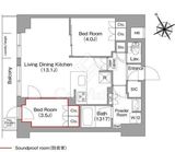 コンフォリア・リヴ平井MUTIO 404 間取り図