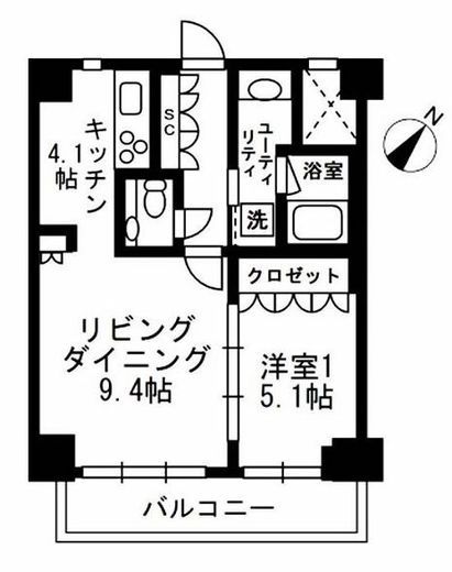 アーバンパーク代官山2 404 間取り図