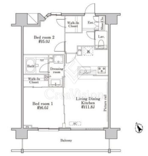 ブランシア梶ヶ谷 205 間取り図