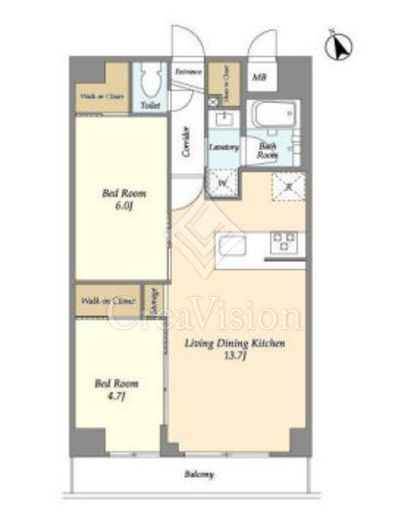 La Douceur志茂 (ラドゥセール志茂) 204 間取り図