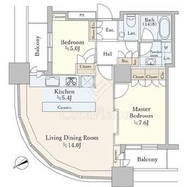 東京ツインパークス ライトウィング 26階 間取り図