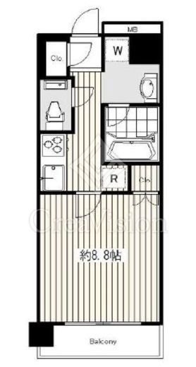 クロスエアタワー 5階 間取り図