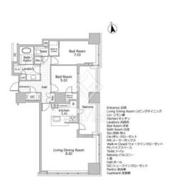 クラッシィタワー新宿御苑 25階 間取り図
