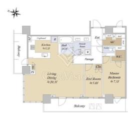 パークタワー西新宿 38階 間取り図