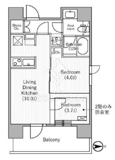 nido MOTOASAKUSA 601 間取り図