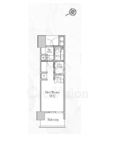 パークフラッツ浅草橋 502 間取り図