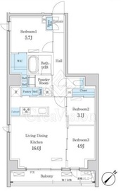 デュオフラッツ板橋大山 402 間取り図
