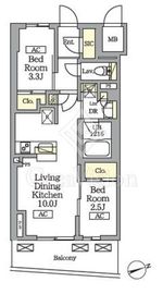 テラス北千住 902 間取り図