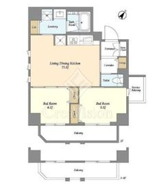 リテラス三ノ輪ウエスト 401 間取り図