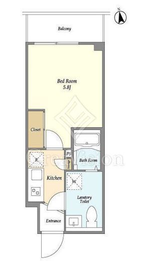 コンフォリア・リヴ川崎南幸町 1102 間取り図