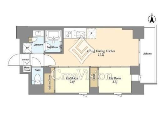 スタイリオフィット武蔵小杉Ⅱ 801 間取り図